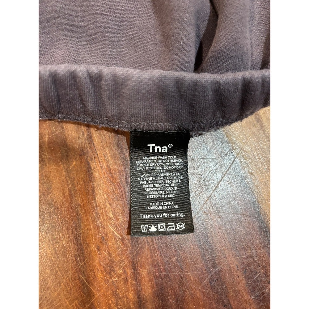 Aritzia TNA Sweatfleece Shorts Womens' Med purple grey cozy cotton fleece pullon - Picture 8 of 12
